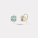 Heirloom Bezel Aquamarine Earrings