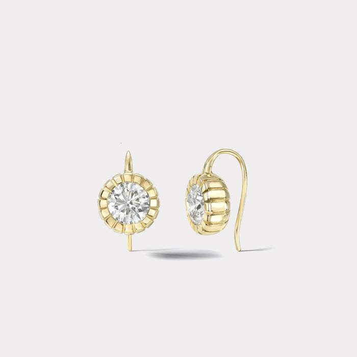 2.73ct Diamond Heirloom Bezel Earrings