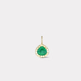 Pear Shaped Emerald Heirloom Bezel Charm