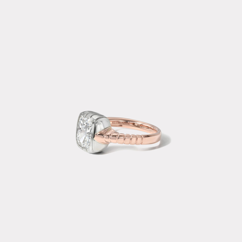 One of a kind 3.01ct Diamond Heirloom Bezel Ring