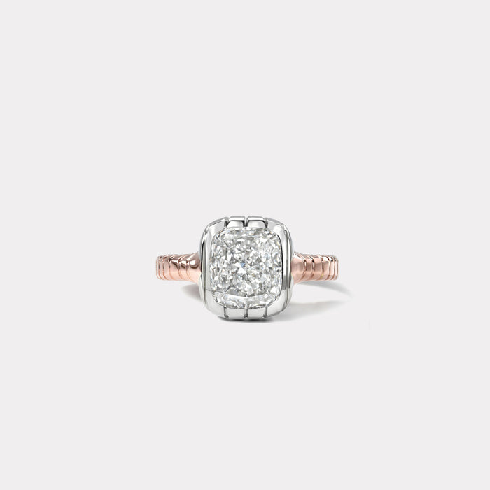 One of a kind 3.01ct Diamond Heirloom Bezel Ring