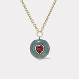 Lollipop Pendant -  3.11ct Heart Pink Tourmaline in Trolleite