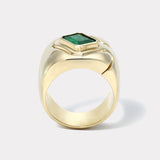 Impetus Interlocking Puzzle Ring with 1.1ct Emerald