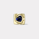 Impetus Interlocking Puzzle Ring with a 4.56ct Blue Sapphire