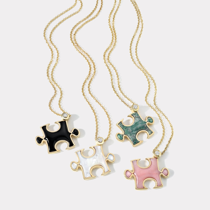 Inlay Impetus Puzzle Pendant in Mother of Pearl