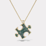 Inlay Impetus Puzzle Pendant in Serpentine