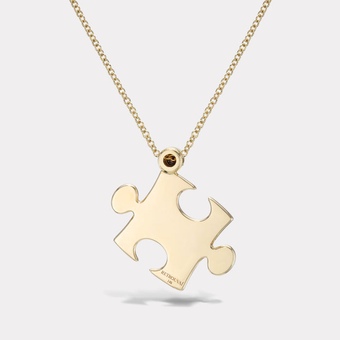 Inlay Impetus Puzzle Pendant in Mother of Pearl
