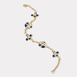 Polka Dot XO Bracelet - Lapis