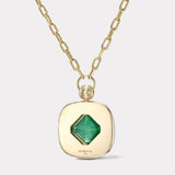 6.16ct Emerald in Chalcedony Impetus Pendant