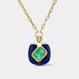 7.98ct Emerald in Lapis Impetus Pendant