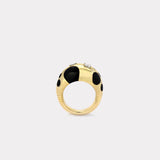 Black Onyx Polka Bombe Ring