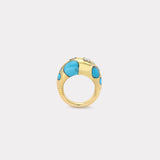 Turquoise Polka Bombe Ring