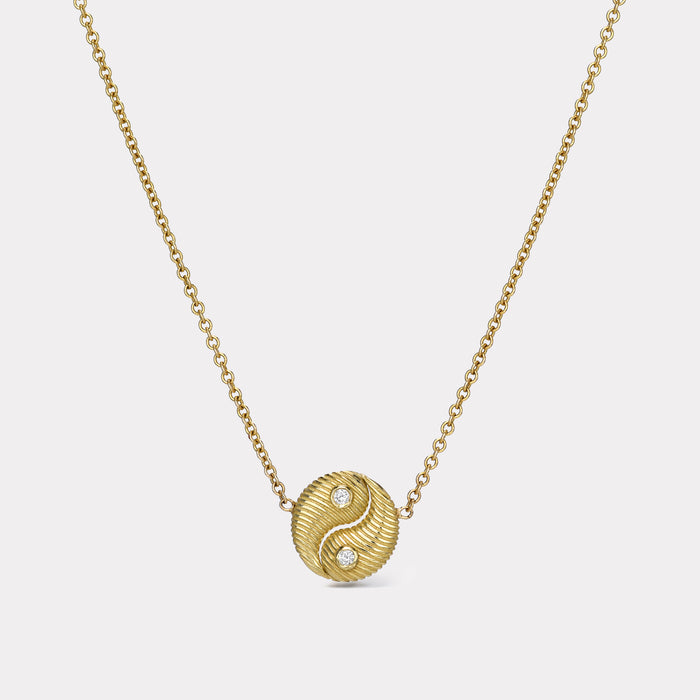 Mini All Gold Yin Yang Pendant