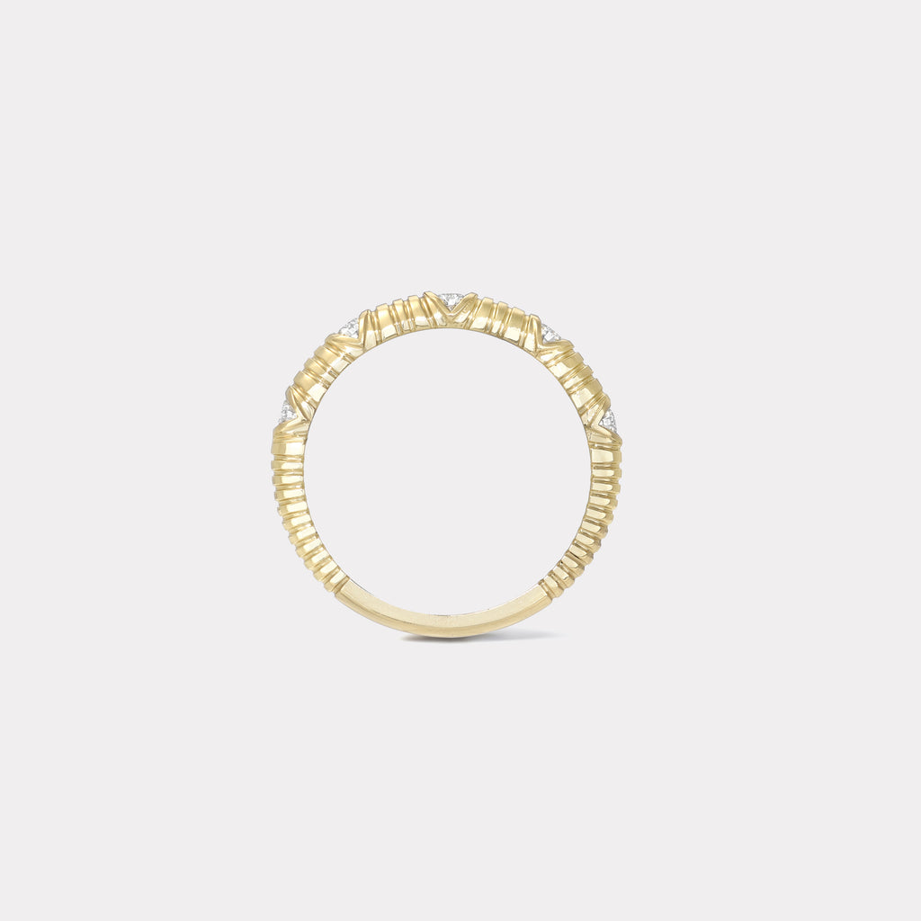 Small Modern Love Five Stone Diamond Band - 0.15ct
