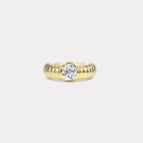 1.27ct GIA Round Brilliant Diamond Solitaire Modern Love Ring