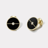 Signature Compass Black Onyx and Diamond Cufflinks