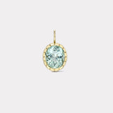 Pale Aqua Tourmaline Heirloom Bezel Charm