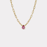 1.31ct Pear Shaped Pink Sapphire Pendant