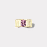 Pleated Solitaire Band - 3.14ct Lavender/Mauve Spinel