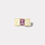 3.14ct Lavender and Mauve Spinel Pleated Solitaire Band