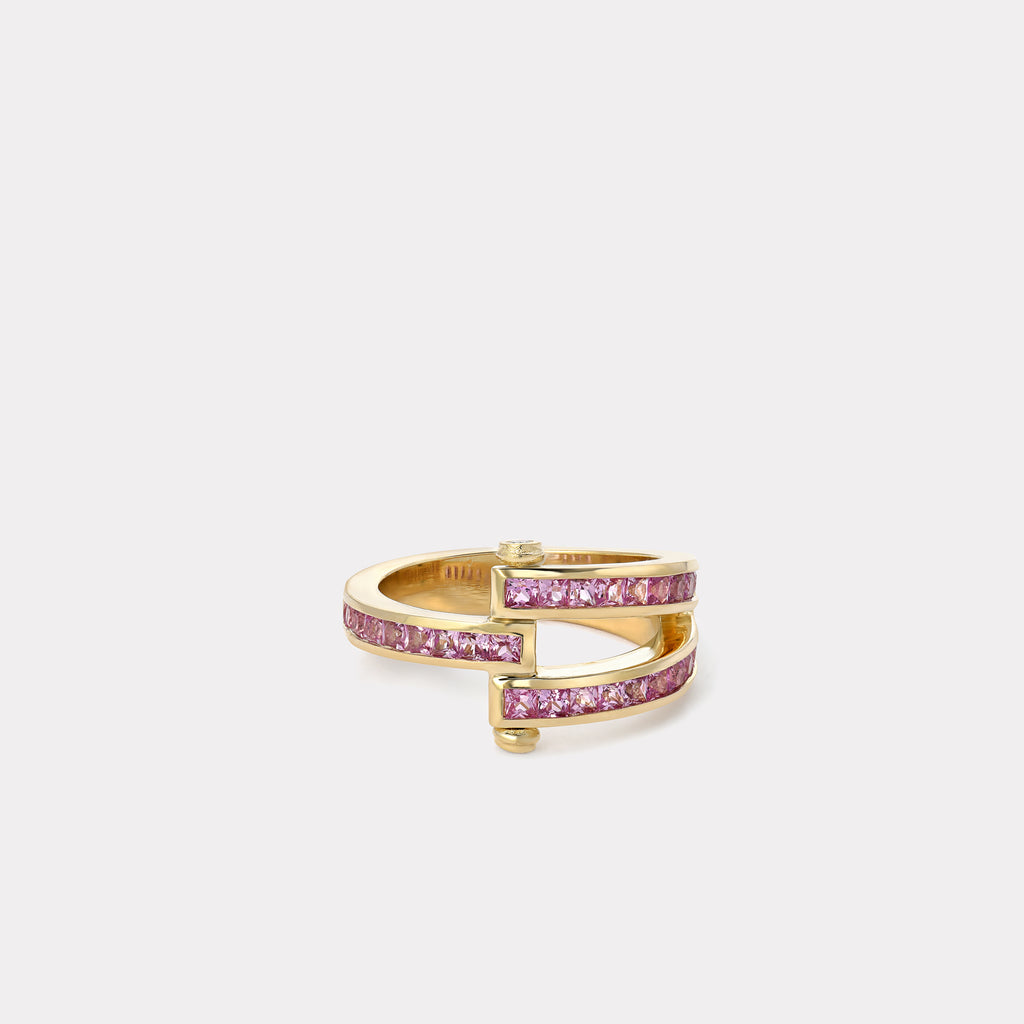Magna Ring - Square cut Pink Sapphire