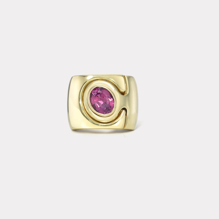 Impetus Interlocking Puzzle Ring with 2ct Unheated Pink Sapphire
