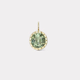 Mint Green Tourmaline Heirloom Bezel Charm