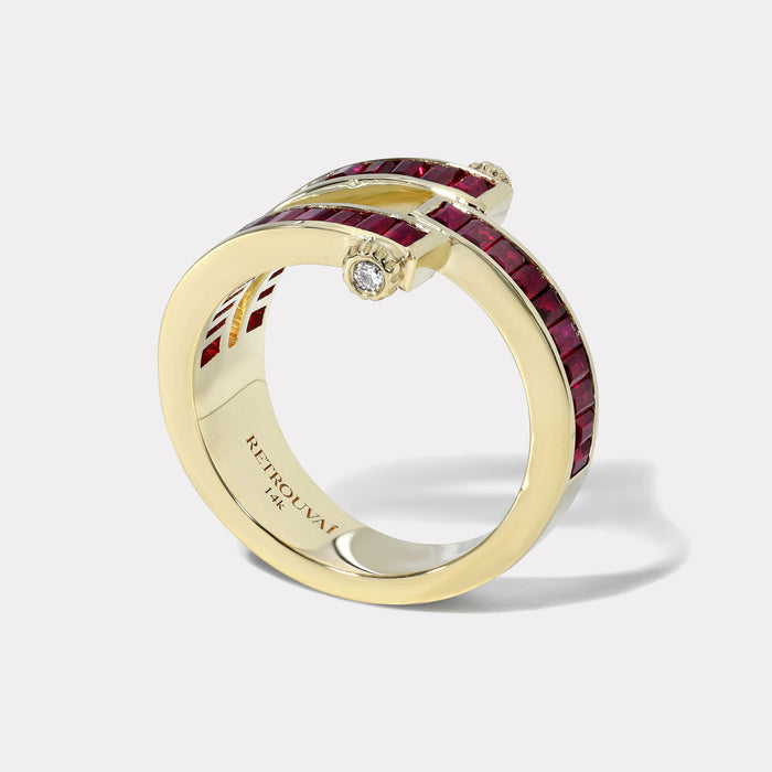 Magna Ring - Ruby Baguettes