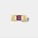 2.04ct Pink Sapphire Pleated Solitaire Band
