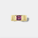 Pleated Solitaire Band - 2.04ct Pink Sapphire