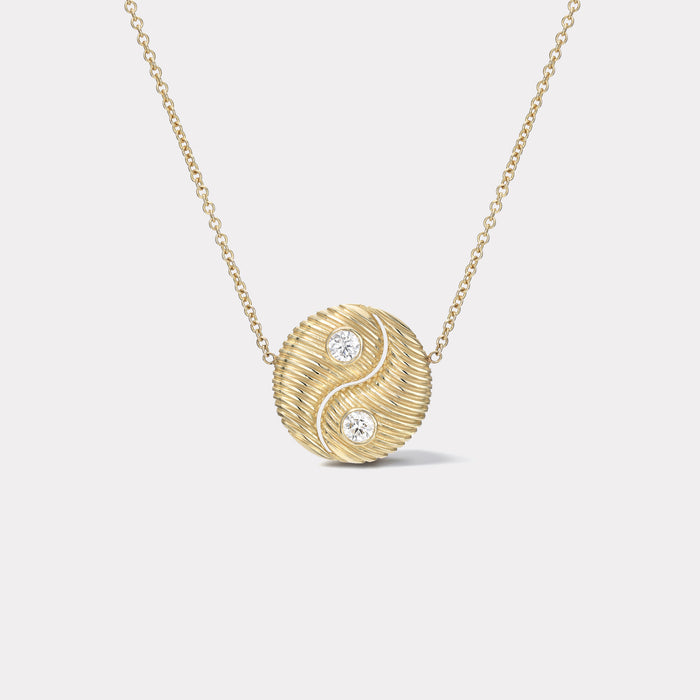 Classic All Gold Yin Yang Pendant