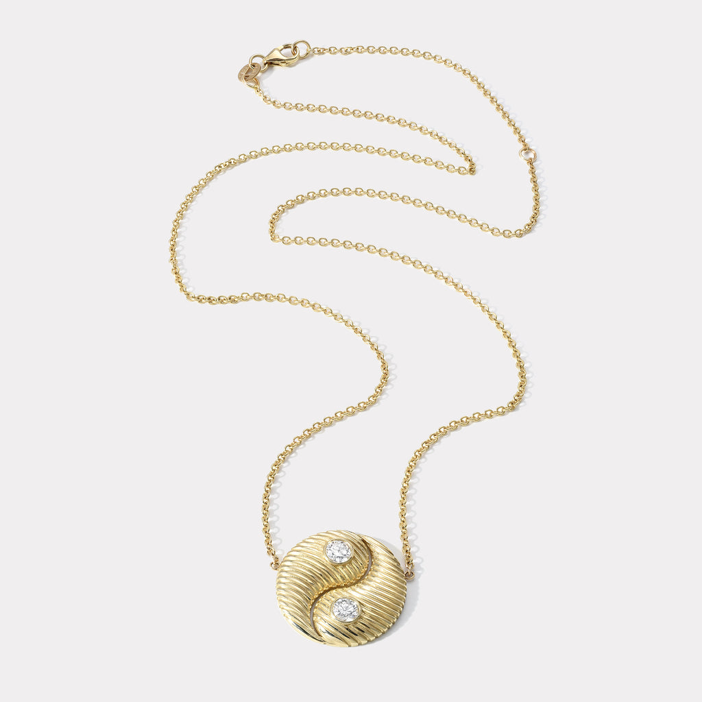 Classic All Gold Yin Yang Pendant