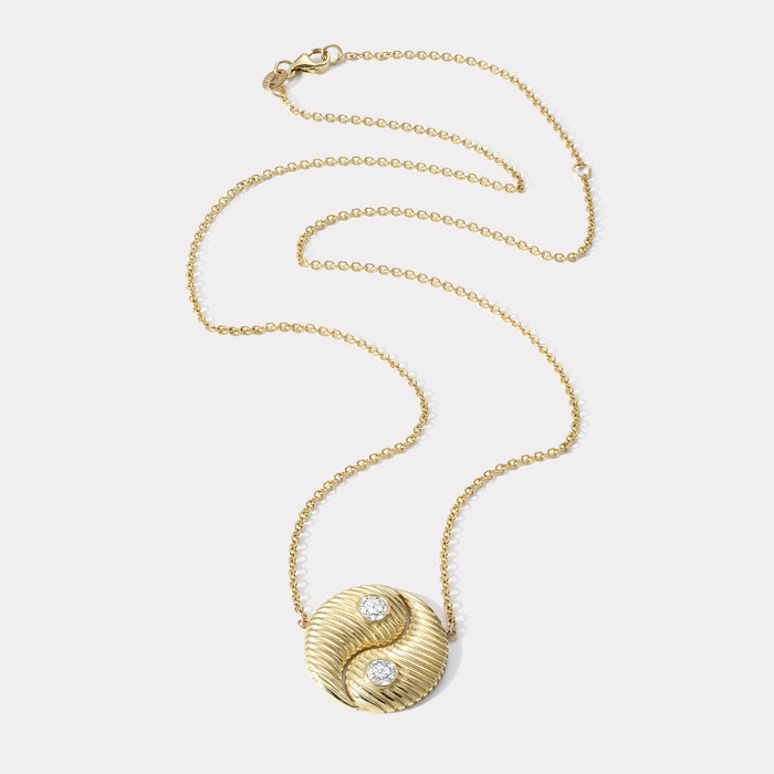Classic All Gold Yin Yang Pendant