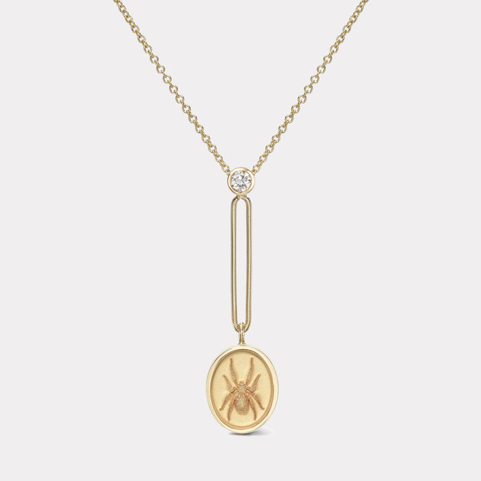 Fantasy Signet Pendant Necklace - Spider