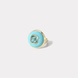 Petite Lollipop Ring - Mint Green Tourmaline in Turquoise