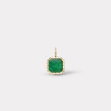Heirloom Bezel Emerald Charm