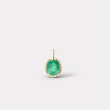 Heirloom Bezel Oval Emerald Charm