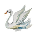 Grandfather Fantasy Signet Pendant Necklace - Swan
