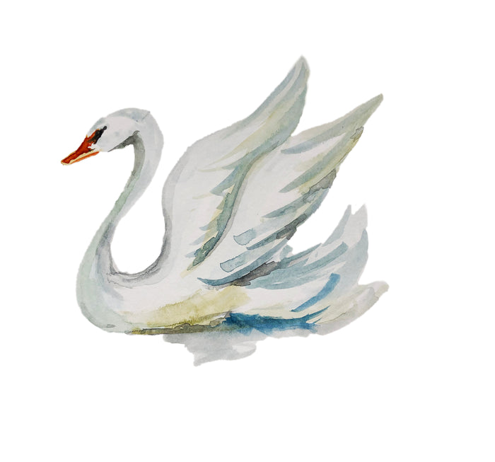 Fantasy Signet Pendant Necklace - Swan