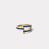 Magna Ring - Square Cut Blue Sapphire