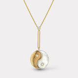 Yin Yang Pendant - White Mother of Pearl
