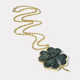 Talisman Grandfather Clover Pendant - Rhodochrosite