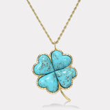 Talisman Grandfather Clover Pendant - Turquoise