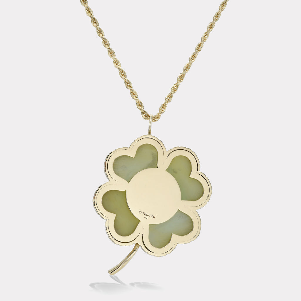 Talisman Grandfather Clover Pendant - Moonstone