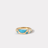 Petite Turquoise Polka Bombe Ring