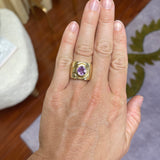 Impetus Interlocking Puzzle Ring with a 3.14ct Cool Pink Sapphire