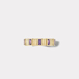 Baguette Purple Sapphire Pleated Five Stone Band